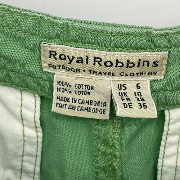 Royal Robbins Womens Size 6 Capri Crop Wide Leg Cargo Pants Green - Picture 9 of 10
